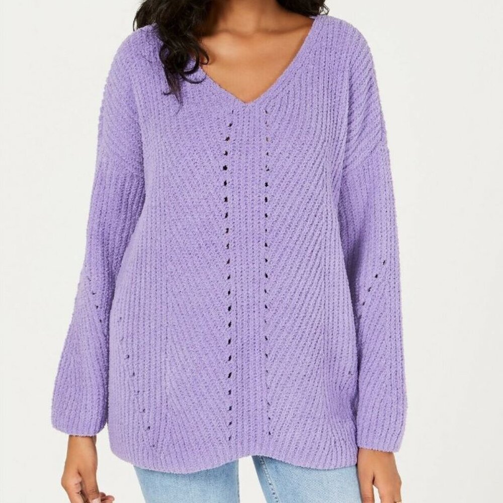 Style & Co Chenille Sweater PS Purple